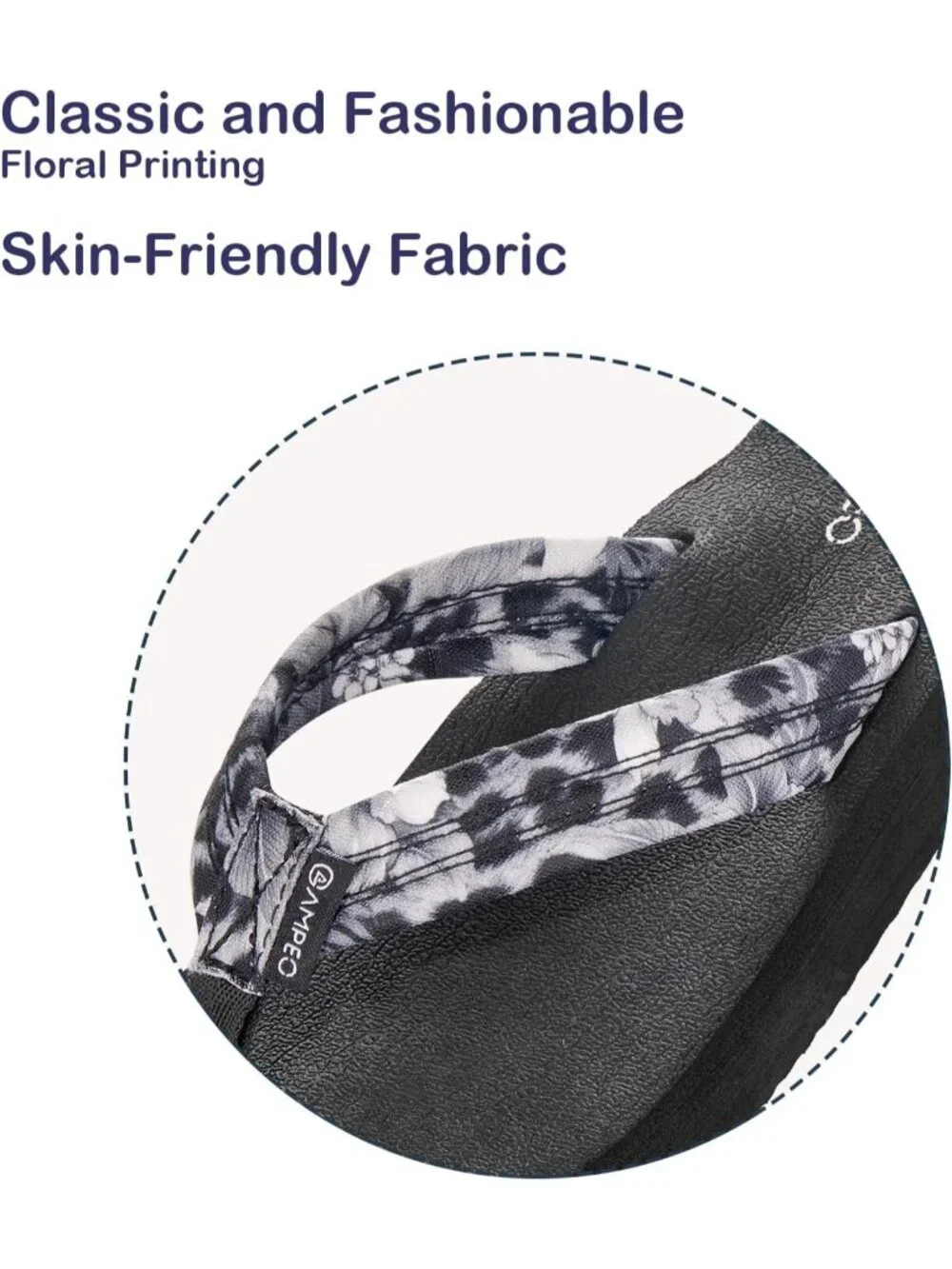 Women's Floral Leopard Black Comfortable Flip Flops Summer Beach Thong Sandals